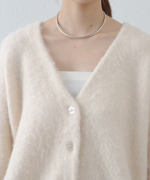 COLONY 2139（コロニートゥーワンスリーナイン）の「起毛Vネックルーズカーディガン（カーディガン/ボレロ・レディース・ブラック/グレー/オフホワイト・FREE）」の18枚目の写真