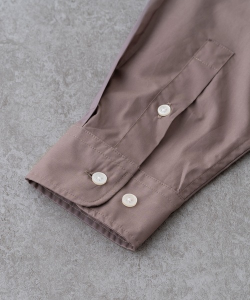 BRICK & SONS（ブリックアンドサンズ）の「リラックスバックプリーツシャツ＜アースブラウン＞（シャツ/ブラウス・メンズ・ブラウン・LL/S/M/L/XS）」の3枚目の写真