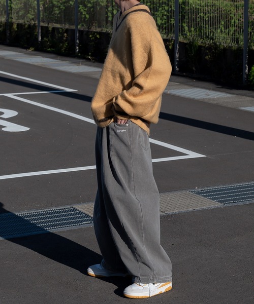 Perushu(ペルーシュ)の「ヴィンテージ加工ワイドバルーンパンツ(カーゴパンツ・メンズ・ブルー/グレー/オフホワイト/ワインレッド・MEDIUM/LARGE/SMALL)」の10枚目の写真