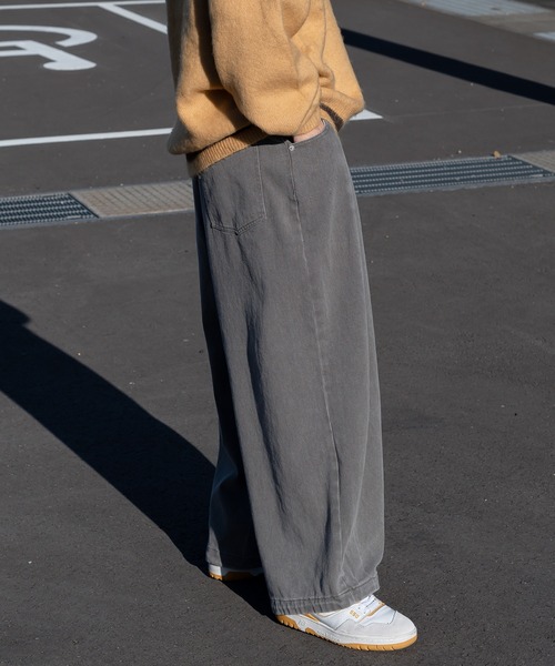 Perushu(ペルーシュ)の「ヴィンテージ加工ワイドバルーンパンツ(カーゴパンツ・メンズ・ブルー/グレー/オフホワイト/ワインレッド・MEDIUM/LARGE/SMALL)」の15枚目の写真