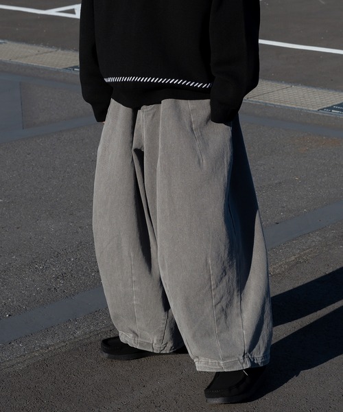 Perushu(ペルーシュ)の「ヴィンテージ加工ワイドバルーンパンツ(カーゴパンツ・メンズ・ブルー/グレー/オフホワイト/ワインレッド・MEDIUM/LARGE/SMALL)」の13枚目の写真