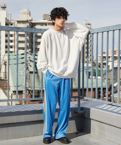 re_k by JUNRED(レクバイジュンレッド)の「re_k by JUNRED / ロングリブクルーネックスウェット(スウェット・メンズ・ホワイト/レッド/ブルー/ブラック・S/M/L)」の14枚目の写真