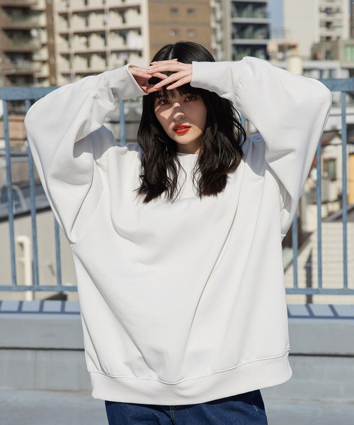 re_k by JUNRED(レクバイジュンレッド)の「re_k by JUNRED / ロングリブクルーネックスウェット(スウェット・メンズ・ホワイト/レッド/ブルー/ブラック・S/M/L)」の5枚目の写真