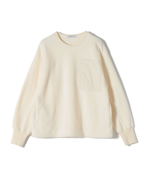 SHIPS Days(シップスデイズ)の「SHIPS Days:〈手洗い可能〉フリースキルトポケットプルオーバー(Tシャツ/カットソー・レディース・ナチュラル/ベージュ/イエロー・ONE SIZE)」の3枚目の写真