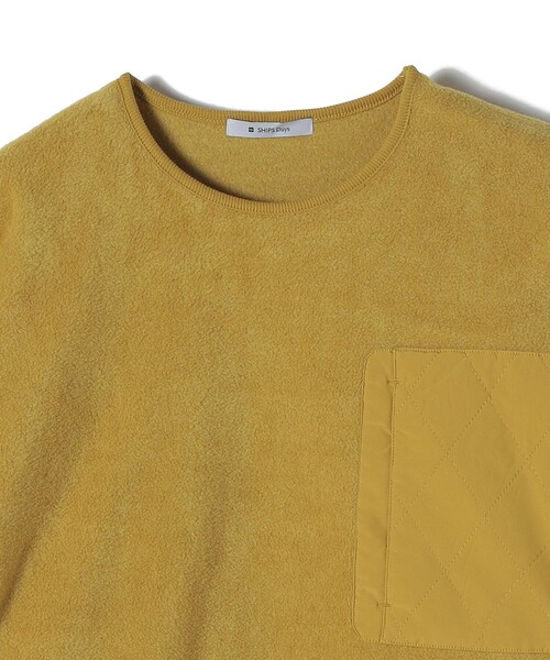 SHIPS Days(シップスデイズ)の「SHIPS Days:〈手洗い可能〉フリースキルトポケットプルオーバー(Tシャツ/カットソー・レディース・ナチュラル/ベージュ/イエロー・ONE SIZE)」の8枚目の写真