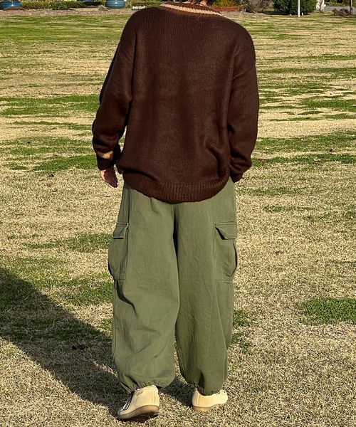 kutir(クティール)の「モヘアライクVネックニット(ニット/セーター・メンズ・ネイビー/ブラック/ブラウン・MEDIUM/LARGE)」の19枚目の写真