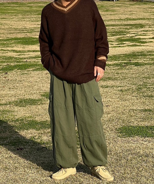 kutir(クティール)の「モヘアライクVネックニット(ニット/セーター・メンズ・ネイビー/ブラック/ブラウン・MEDIUM/LARGE)」の16枚目の写真