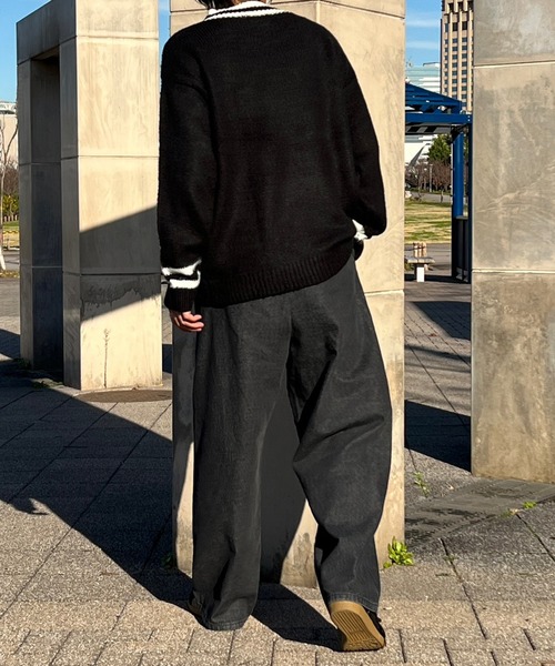 kutir(クティール)の「モヘアライクVネックニット(ニット/セーター・メンズ・ネイビー/ブラック/ブラウン・MEDIUM/LARGE)」の11枚目の写真