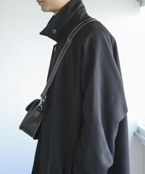 SENSE OF PLACE by URBAN RESEARCH（センスオブプレイスバイアーバンリサーチ）の「バルマカーンルーズコート（ステンカラーコート・メンズ・ブラウン/ブラック・MEDIUM/LARGE）」の3枚目の写真