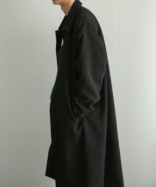 SENSE OF PLACE by URBAN RESEARCH（センスオブプレイスバイアーバンリサーチ）の「バルマカーンルーズコート（ステンカラーコート・メンズ・ブラウン/ブラック・MEDIUM/LARGE）」の13枚目の写真