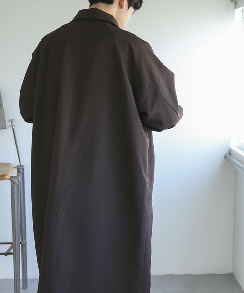 SENSE OF PLACE by URBAN RESEARCH（センスオブプレイスバイアーバンリサーチ）の「バルマカーンルーズコート（ステンカラーコート・メンズ・ブラウン/ブラック・MEDIUM/LARGE）」の20枚目の写真