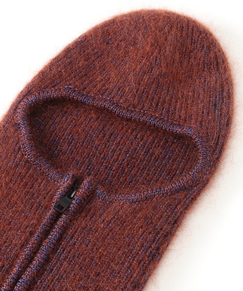 SEVEN BY SEVEN（セブンバイセブン）の「SEVEN BY SEVEN/セブン バイ セブン/＠BALACLAVA WITH ZIPPER（ニットキャップ/ビーニー・メンズ・グリーン/オレンジ・F）」の4枚目の写真