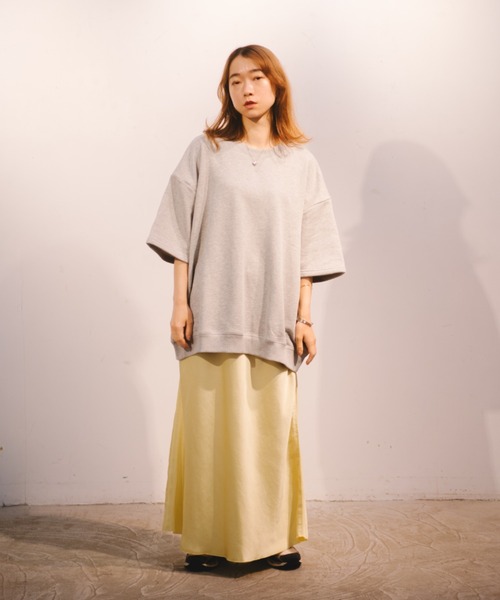 ヘビーオンス裏毛S/Sトレーナー / 半袖 / シンプル / カジュアル