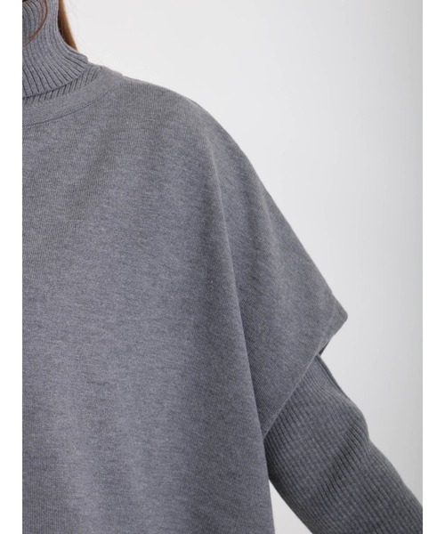 Te chichi（テチチ）の「キーネックベスト×リブタートル（ニット/セーター・レディース・チャコール/ベージュ/ミント・ﾌﾘ-）」の12枚目の写真