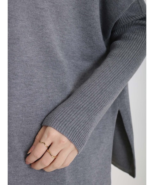 Te chichi（テチチ）の「キーネックベスト×リブタートル（ニット/セーター・レディース・チャコール/ベージュ/ミント・ﾌﾘ-）」の13枚目の写真