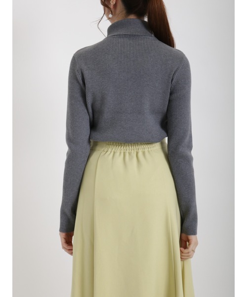 Te chichi（テチチ）の「キーネックベスト×リブタートル（ニット/セーター・レディース・チャコール/ベージュ/ミント・ﾌﾘ-）」の16枚目の写真