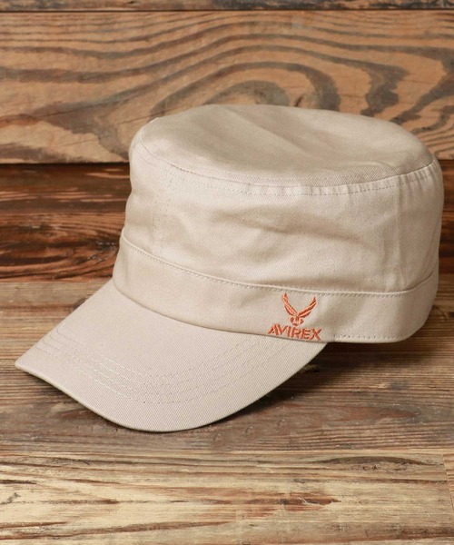 AVIREX（アヴィレックス）の「AVIREX/アヴィレックス Work Cap/ロゴ ワンポイント刺繍 ワークキャップ（キャップ・メンズ・ベージュ系その他/ブラック系その他4/ネイビー/ベージュ/グリーン系その他2/グリーン系その他/ブルー系その他/ブラック系その他/ブラック系その他3/ブラック系その他2/カーキ/ブラック/ベージュ系その他2・XL/FREE）」の7枚目の写真