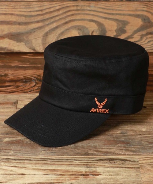 AVIREX（アヴィレックス）の「AVIREX/アヴィレックス Work Cap/ロゴ ワンポイント刺繍 ワークキャップ（キャップ・メンズ・ベージュ系その他/ブラック系その他4/ネイビー/ベージュ/グリーン系その他2/グリーン系その他/ブルー系その他/ブラック系その他/ブラック系その他3/ブラック系その他2/カーキ/ブラック/ベージュ系その他2・XL/FREE）」の4枚目の写真