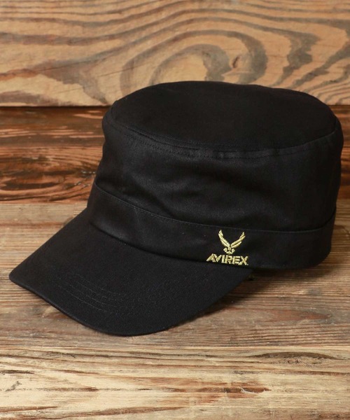 AVIREX（アヴィレックス）の「AVIREX/アヴィレックス Work Cap/ロゴ ワンポイント刺繍 ワークキャップ（キャップ・メンズ・ベージュ系その他/ブラック系その他4/ネイビー/ベージュ/グリーン系その他2/グリーン系その他/ブルー系その他/ブラック系その他/ブラック系その他3/ブラック系その他2/カーキ/ブラック/ベージュ系その他2・XL/FREE）」の6枚目の写真