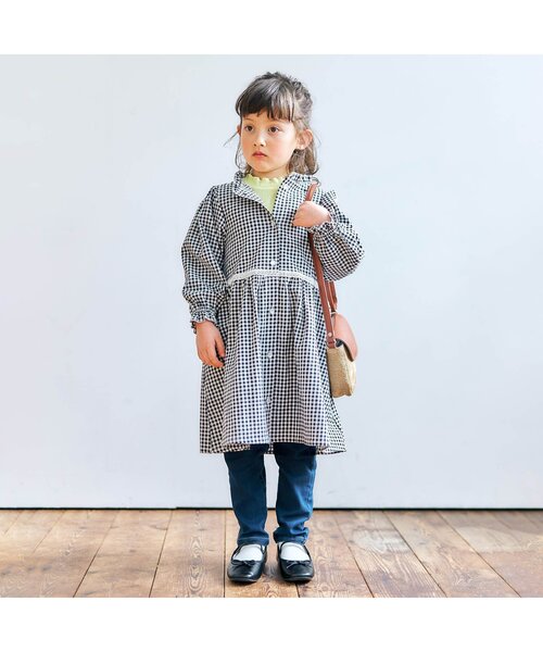 apres les cours（アプレレクール）の「デニム/7days Style pants_ストレッチ_10分丈（デニムパンツ・キッズ・ネイビー/ブルー・120/90/80/140/100/110/130）」の9枚目の写真