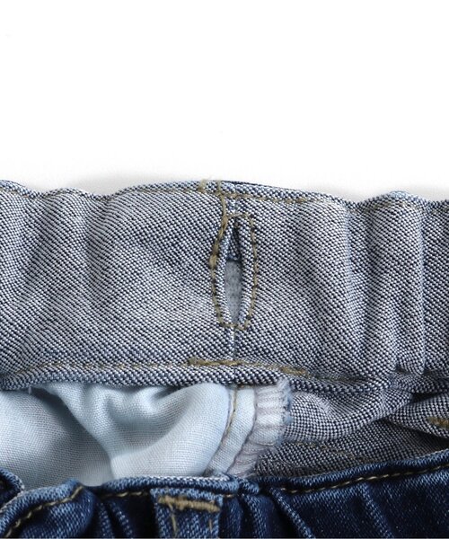 apres les cours（アプレレクール）の「デニム/7days Style pants_ストレッチ_10分丈（デニムパンツ・キッズ・ネイビー/ブルー・120/90/80/140/100/110/130）」の14枚目の写真