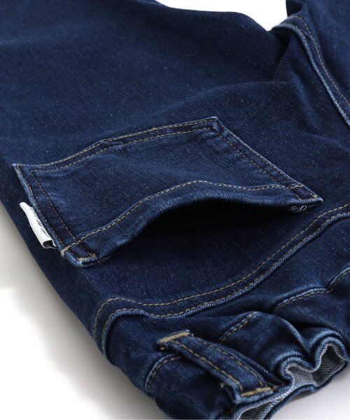apres les cours（アプレレクール）の「デニム/7days Style pants_ストレッチ_10分丈（デニムパンツ・キッズ・ネイビー/ブルー・120/90/80/140/100/110/130）」の21枚目の写真