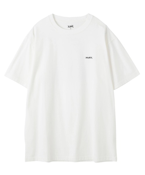 X-girl（エックスガール）の「FACE S/S TEE（Tシャツ/カットソー・レディース・ホワイト/ピンク/チャコール・S/M/L/XL）」の12枚目の写真