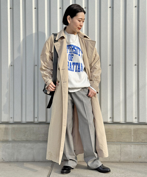 AP STUDIO(エーピーストゥディオ)の「Basic ナイロントレンチコート(トレンチコート・レディース・ベージュ・36/38)」の8枚目の写真