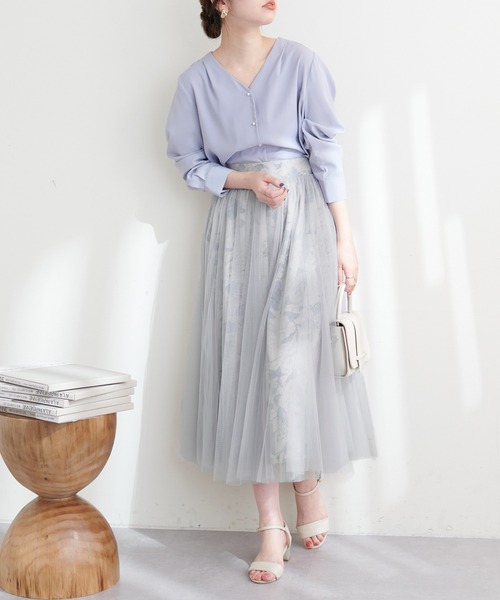 natural couture(ナチュラルクチュール)の「チュールボリュームギャザースカート(スカート・レディース・チャコール/アイボリー/その他2/その他3/グレー/その他1・FREE)」の22枚目の写真