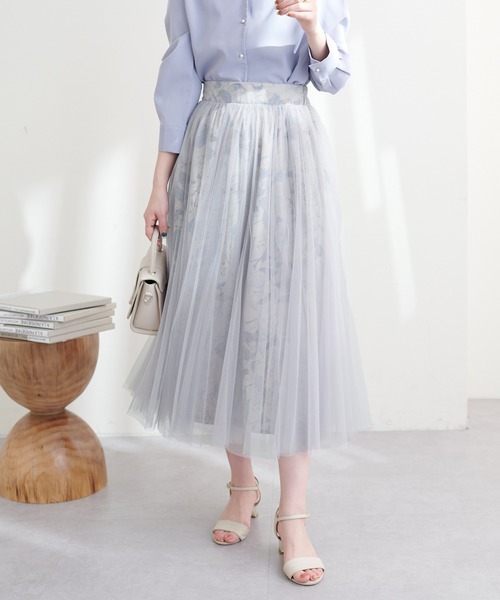 natural couture(ナチュラルクチュール)の「チュールボリュームギャザースカート(スカート・レディース・チャコール/アイボリー/その他2/その他3/グレー/その他1・FREE)」の20枚目の写真