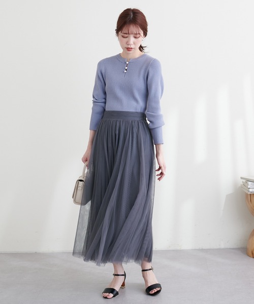 natural couture(ナチュラルクチュール)の「チュールボリュームギャザースカート(スカート・レディース・チャコール/アイボリー/その他2/その他3/グレー/その他1・FREE)」の19枚目の写真