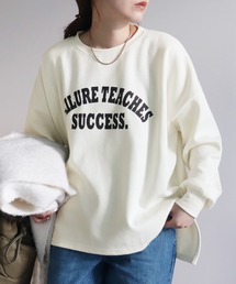 reca | 【選べる2タイプ 裏起毛/ノーマル(裏毛)】大人のルーズロゴプルオーバー(Tシャツ/カットソー)