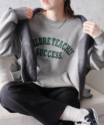 reca | 【選べる2タイプ 裏起毛/ノーマル(裏毛)】大人のルーズロゴプルオーバー(Tシャツ/カットソー)