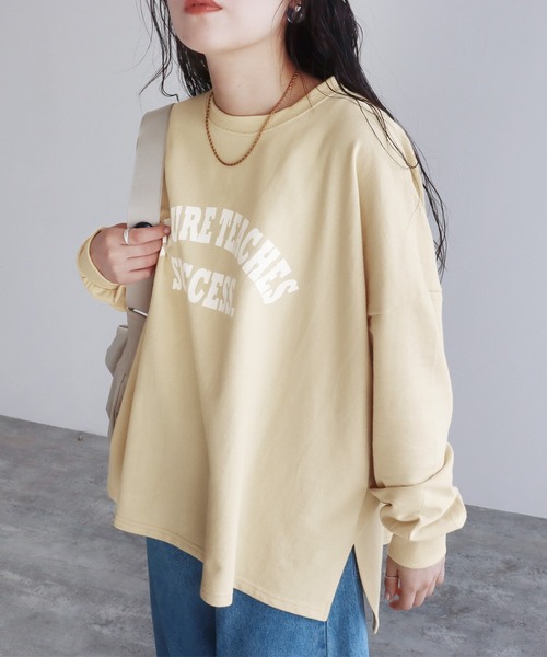 reca(レカ)の「大人のルーズロゴプルオーバー(Tシャツ/カットソー・レディース・チャコール/ミント/オートミール/チャコールグレー×ブラック/グレー/ホワイト系その他7/グレー系その他7/グレー系7/クリーム・FREE/フリー)」の20枚目の写真