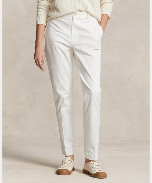 POLO RALPH LAUREN（ポロ ラルフ ローレン）の「クロップド スリム フィット ツイル チノ パンツ（チノパンツ・レディース・ホワイト・0/00/10/2/4/6/8/12/14）」の5枚目の写真