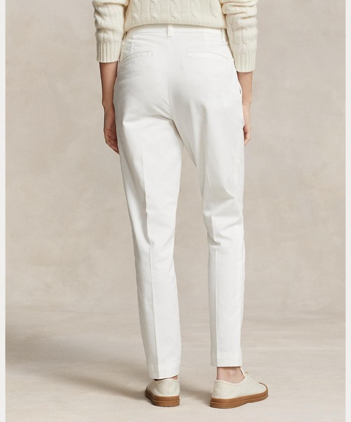 POLO RALPH LAUREN（ポロ ラルフ ローレン）の「クロップド スリム フィット ツイル チノ パンツ（チノパンツ・レディース・ホワイト・0/00/10/2/4/6/8/12/14）」の6枚目の写真