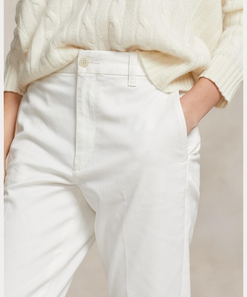 POLO RALPH LAUREN（ポロ ラルフ ローレン）の「クロップド スリム フィット ツイル チノ パンツ（チノパンツ・レディース・ホワイト・0/00/10/2/4/6/8/12/14）」の7枚目の写真