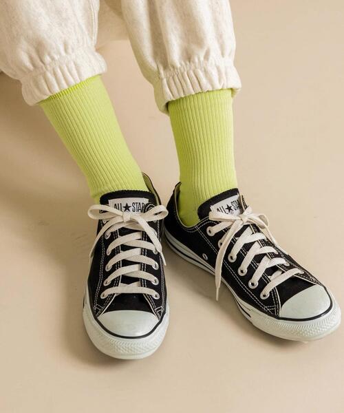 SMELLY（スメリー）の「カラーリブソックス（ソックス/靴下・レディース・ライトブルー/オレンジ/ラベンダー/ミント・22/25（85-100））」の9枚目の写真