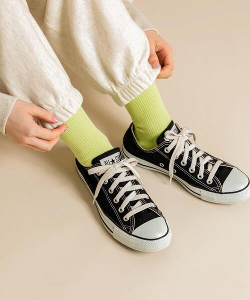 SMELLY（スメリー）の「カラーリブソックス（ソックス/靴下・レディース・ライトブルー/オレンジ/ラベンダー/ミント・22/25（85-100））」の10枚目の写真