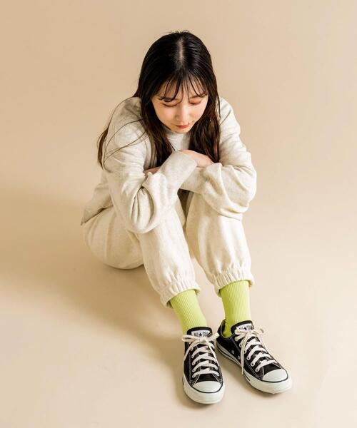 SMELLY（スメリー）の「カラーリブソックス（ソックス/靴下・レディース・ライトブルー/オレンジ/ラベンダー/ミント・22/25（85-100））」の11枚目の写真