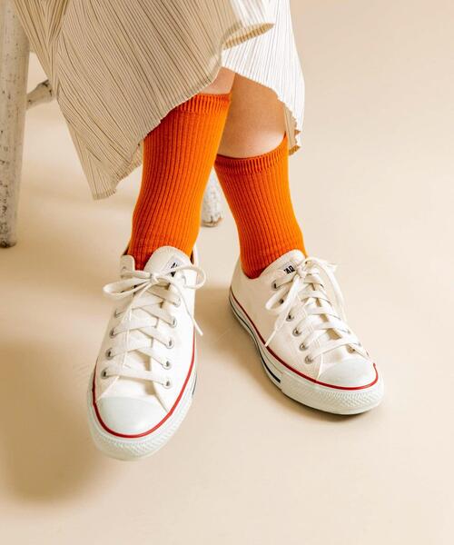 SMELLY（スメリー）の「カラーリブソックス（ソックス/靴下・レディース・ライトブルー/オレンジ/ラベンダー/ミント・22/25（85-100））」の17枚目の写真