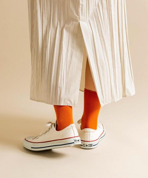 SMELLY（スメリー）の「カラーリブソックス（ソックス/靴下・レディース・ライトブルー/オレンジ/ラベンダー/ミント・22/25（85-100））」の20枚目の写真