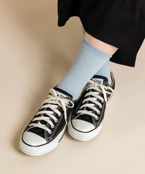 SMELLY（スメリー）の「カラーリブソックス（ソックス/靴下・レディース・ライトブルー/オレンジ/ラベンダー/ミント・22/25（85-100））」の5枚目の写真