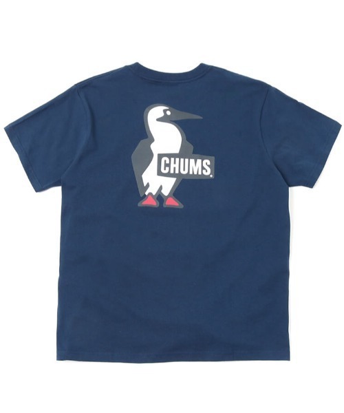 CHUMS（チャムス）の「CHUMS/チャムス Tシャツ 半袖 ブービーロゴ ブービーバード バックプリント 定番 CH01-2279（Tシャツ/カットソー・メンズ・ホワイト/ライトブルー/ホワイト×ネイビー/ブラック/グレイッシュベージュ/レインボー/ブルー/オレンジ/ネイビー/ホワイト×グリーン/グリーン×オレンジ・XXL/M/L/XL/2XL）」の8枚目の写真