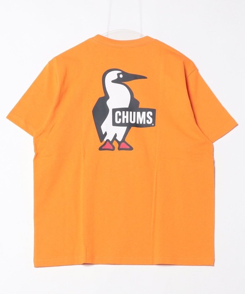 CHUMS（チャムス）の「CHUMS/チャムス Tシャツ 半袖 ブービーロゴ ブービーバード バックプリント 定番 CH01-2279（Tシャツ/カットソー・メンズ・ホワイト/ライトブルー/ホワイト×ネイビー/ブラック/グレイッシュベージュ/レインボー/ブルー/オレンジ/ネイビー/ホワイト×グリーン/グリーン×オレンジ・XXL/M/L/XL/2XL）」の10枚目の写真