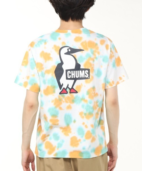 CHUMS（チャムス）の「CHUMS/チャムス Tシャツ 半袖 ブービーロゴ ブービーバード バックプリント 定番 CH01-2279（Tシャツ/カットソー・メンズ・ホワイト/ライトブルー/ホワイト×ネイビー/ブラック/グレイッシュベージュ/レインボー/ブルー/オレンジ/ネイビー/ホワイト×グリーン/グリーン×オレンジ・XXL/M/L/XL/2XL）」の6枚目の写真