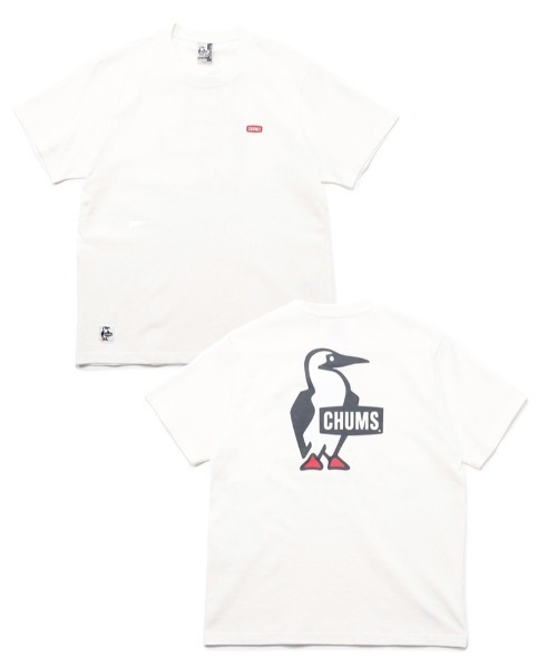 CHUMS（チャムス）の「CHUMS/チャムス Tシャツ 半袖 ブービーロゴ ブービーバード バックプリント 定番 CH01-2279（Tシャツ/カットソー・メンズ・ホワイト/ライトブルー/ホワイト×ネイビー/ブラック/グレイッシュベージュ/レインボー/ブルー/オレンジ/ネイビー/ホワイト×グリーン/グリーン×オレンジ・XXL/M/L/XL/2XL）」の20枚目の写真