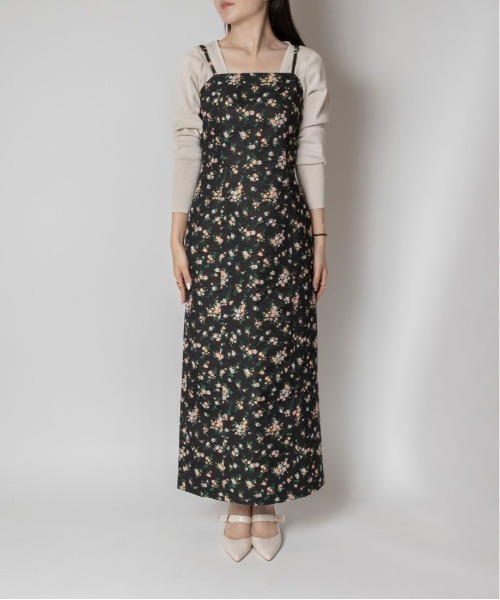 RANDA（ランダ）の「デニムライクフラワーキャミワンピース（ワンピース・レディース・ベージュ/オレンジ/パープル・0/1）」の17枚目の写真