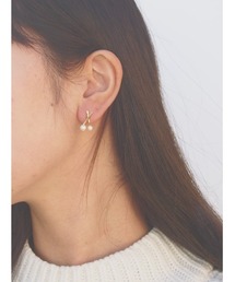 mille blanc（ミルブラン）の「【ニッケルフリー】パール×メタルピアス 日本製（ピアス（両耳用））」