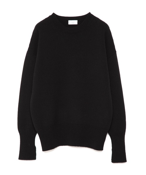 UNDECORATED(アンデコレイテッド)の「UNDECORATED アンデコレイテッド / Fine Wool Knit Slit Top ファインウールニット スリットトップス セーター / UDF23806(ニット/セーター・レディース・グレイッシュベージュ/ブラック・0)」の2枚目の写真